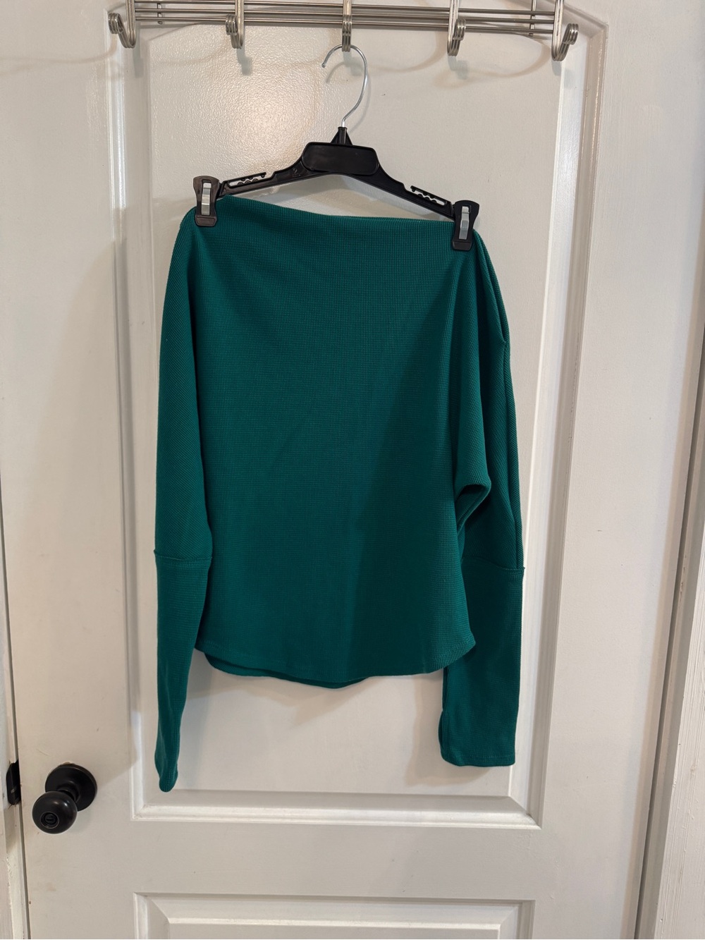 Free People We The Free Fuji Thermal Off Shoulder Longsleeve Green Small